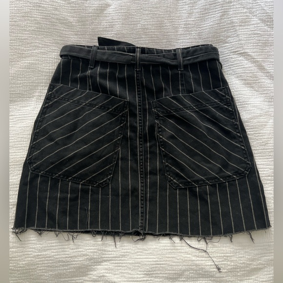 Urban Outfitters BGD Black Raw Cut Pin Stripe Skirt (Size Small) - Picture 4 of 5
